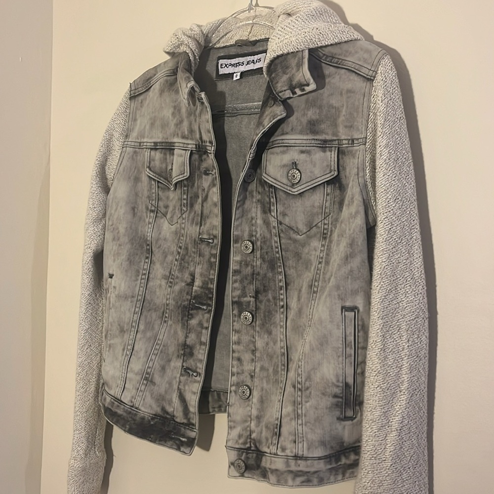 Grey Denim / Knit Jacket M